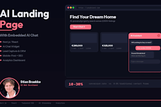 build an ai powered landing page with integrated chatbot
