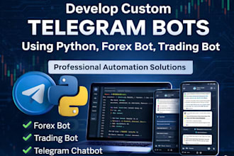develop a custom telegram bot, python telegram bot, crypto bot for your need