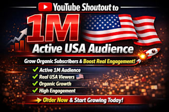 shoutout youtube channel to active 1m audience to grow organic USA subscribers