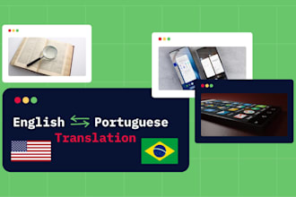 translate english to portuguese naturally and manually