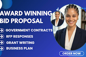 write winning bid proposals, rfp responses, government contracts, grant writing