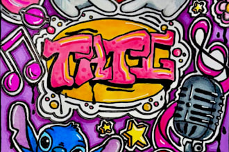 create custom graffiti doodle illustrations