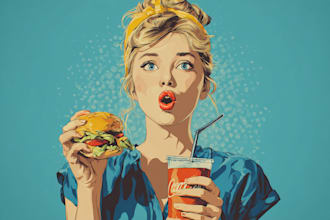 food pop art of your food pop art