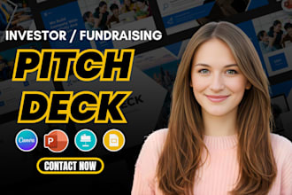 design investor pitch deck and powerpoint business presentation for statups