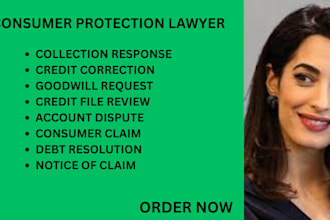 resolve credit report problems, debt collection disputes, and consumer practices