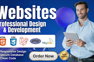 build a custom website with laravel and PHP