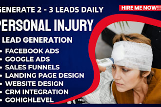 generate personal injury lead with facebook lead generation in 48 hours