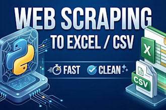 scrape amazon, ebay or any website to excel or CSV