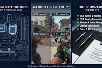 optimize oc anduv your PC for gaming nd streaming and tweaks for professionals