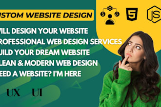 custom website design with a professional look