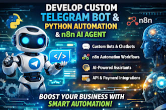 develop a custom telegram bot, python telegram bot n8n automation n8n ai agent