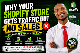 audit shopify store to increase shopify cro and fix low sales