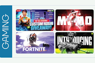 design professional gaming youtube thumbnails with high CTR