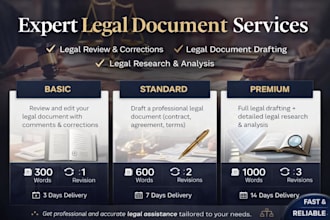 draft, review, and consult on legal contracts and agreements