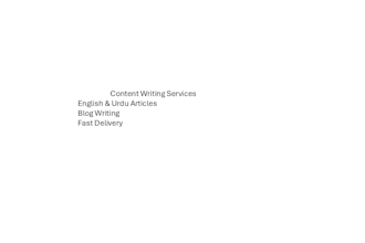 article and blog writing in english and urdu punjabi