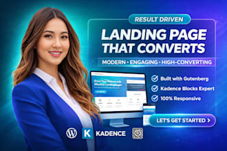build wordpress website using gutenberg and kadence blocks
