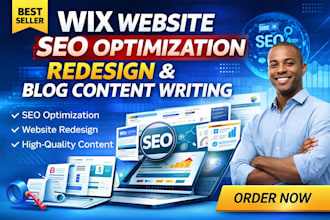 wix website SEO optimization redesign blog content writing