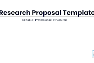 create a professional research proposal templ