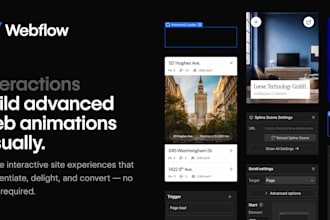 design interactive webflow website with 3d animation, figma to webflow