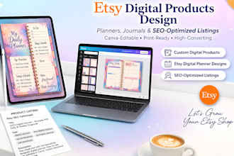 design etsy digital products etsy digital planner etsy product listings SEO