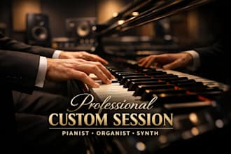 record a professional custom piano keyboard organ synth session for your song