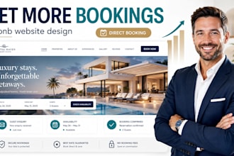 design airbnb website direct booking vacation rental property management website