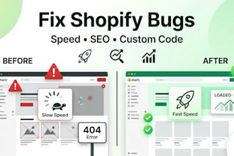 fix shopify store bugs theme customization liquid coding shopify seo errors