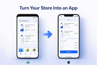 convert your shopify store into a mobile app