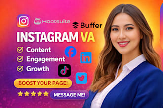 be your instagram virtual assistant content creator and social manager