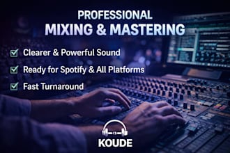 mix and master your song to sound professional and radio ready