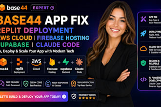 base44 app fix replit deployment aws cloud firebase hosting supabase claude code