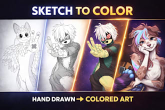 create custom character sketch illustration