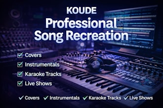 recreate any song instrumental professionally