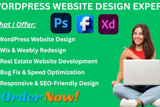 design wordpress developer wordpress weebly redesign wix real estate website bug