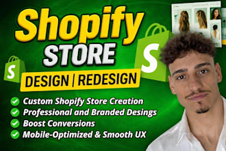 build or redesign a shopify store with high conversion design and branding