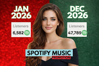 do organic spotify promotion, music marketing , playlist submission