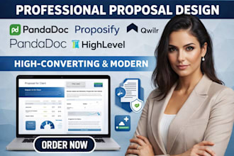 design high converting pandadoc, proposify, qwilr and esignature proposal