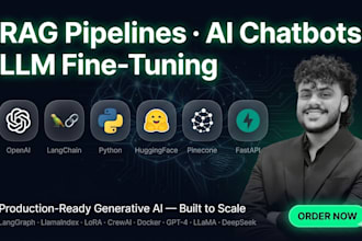 develop rag pipelines, ai chatbots, and finetune llms