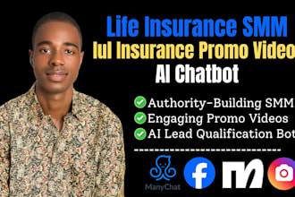 be your life insurance smm iul insurance promo video with ai chatbot for sales