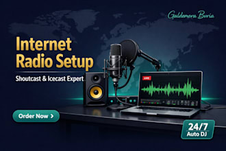 set up your professional internet radio station with shoutcast, icecast, autodj