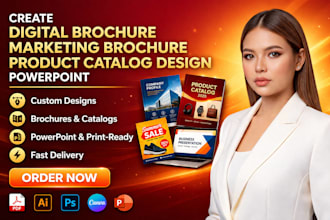 create digital brochure marketing brochure product catalog design powerpoint
