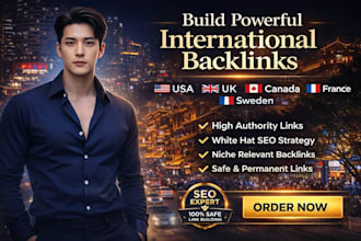build powerful international backlinks from french usa uk canada sweden for SEO