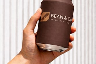 idesign a professional coffee shop logo and brand identity