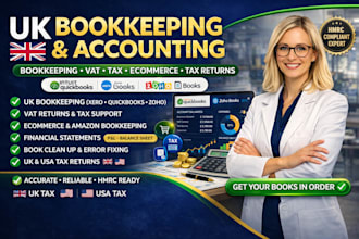 do UK bookkeeping, accounting, vat and tax in xero quickbooks