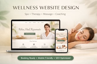 design a vagaro booking page spa website massage website therapy website vagaro