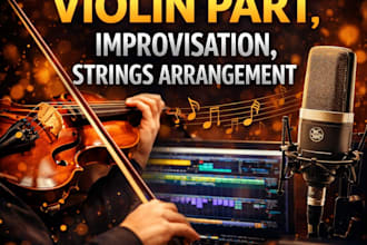 make the recording of the violin part, improvisation, strings arrangement