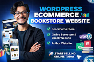 build a wordpress ecommerce website, ebook store or author website