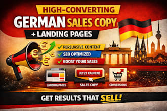 write high converting german sales copy and landing pages, sales funnel