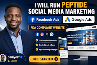 run peptide marketing facebook ads google telehealth ads fda compliant website