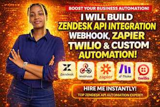 build zendesk api integration webhook zapier make twilio and custom automation